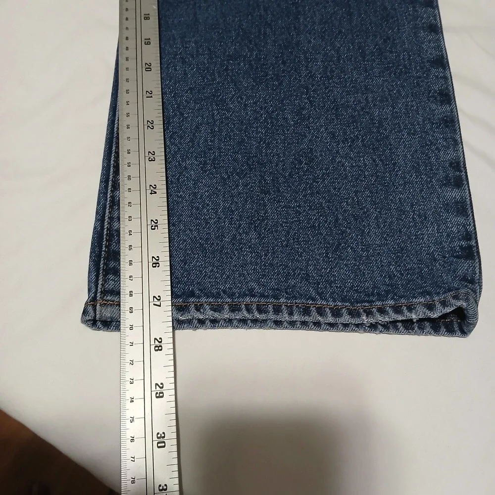 FRAME Le Jane Crop Jeans Medium Wash High Rise Wide Leg Denim Size 30 - Picture 10 of 13